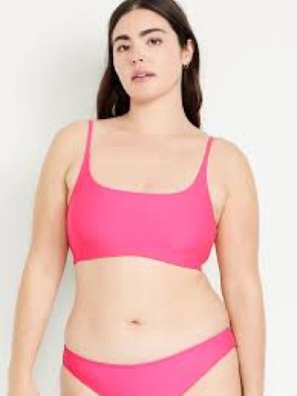 Old Navy Scoop-Neck Bikini Swim Top Polarized Pink New Size M